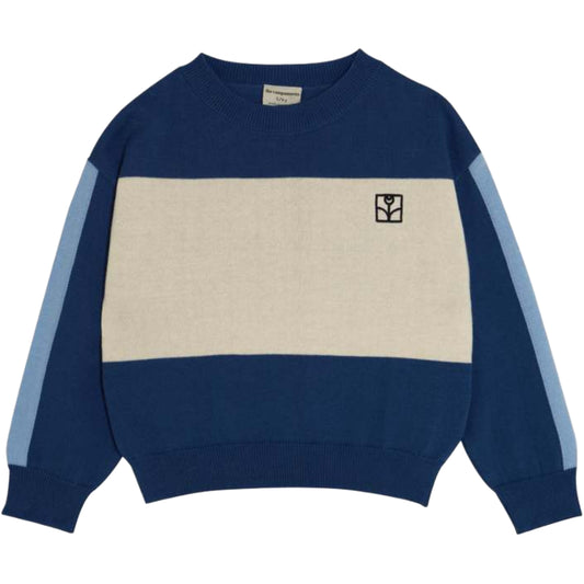 Blue Color Block Sweater
