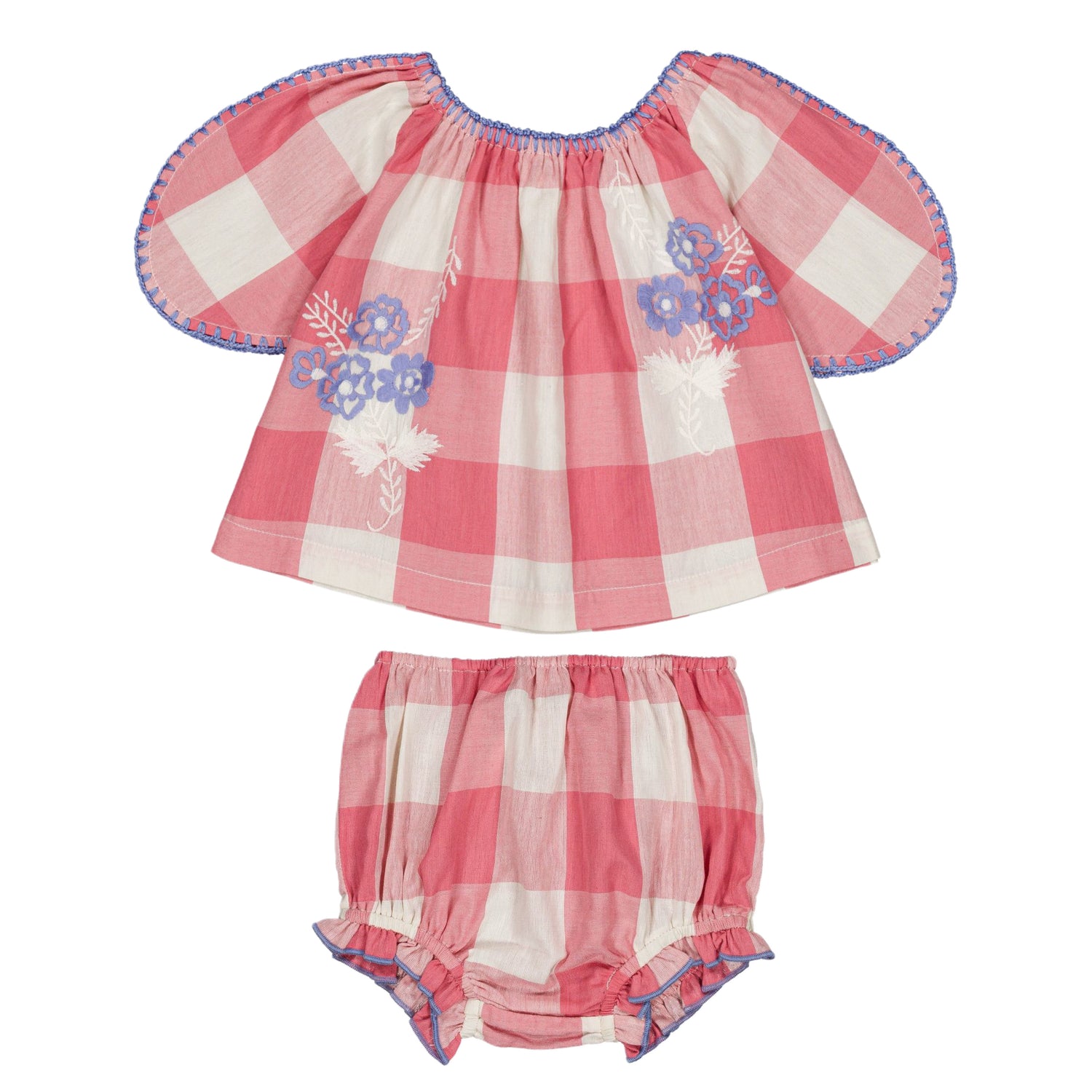 Marlette Check Rose Baby Set