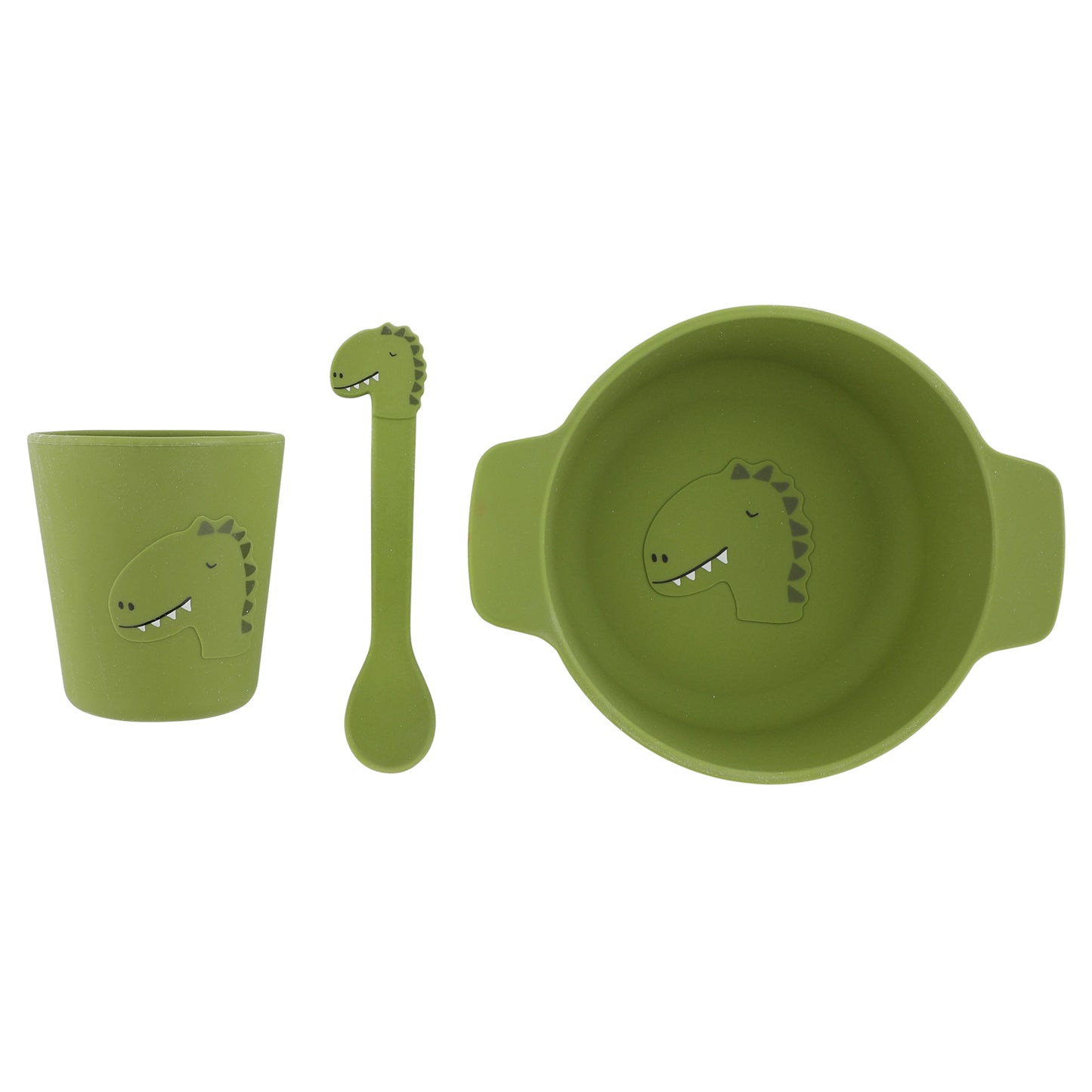 Mr. Dino Silicone First Meal Set
