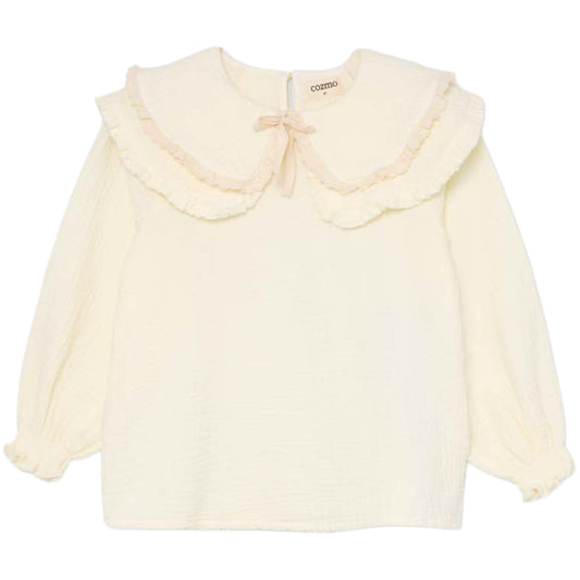Evak Textured Double Collar Blouse