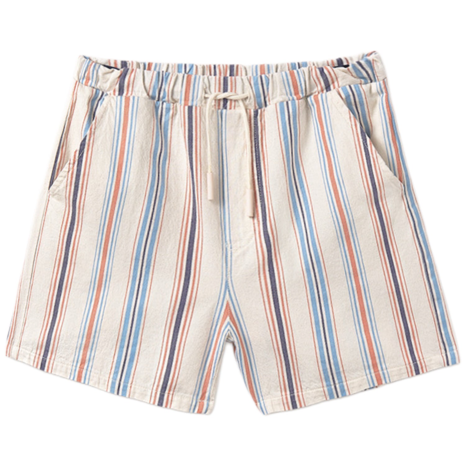 Zion Ivory Striped Cotton Bermuda Short