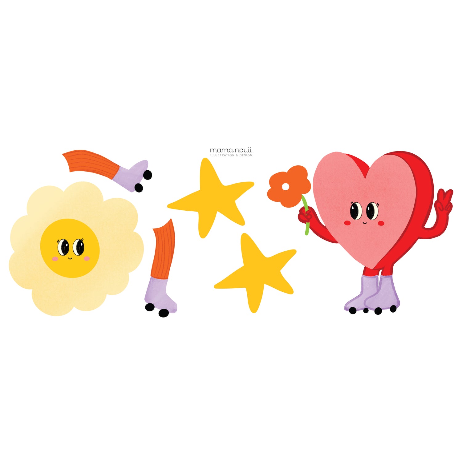 Happy On Wheels Wall Stickers