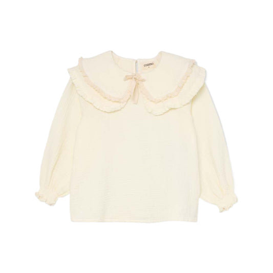 Evak Textured Double Collar Blouse