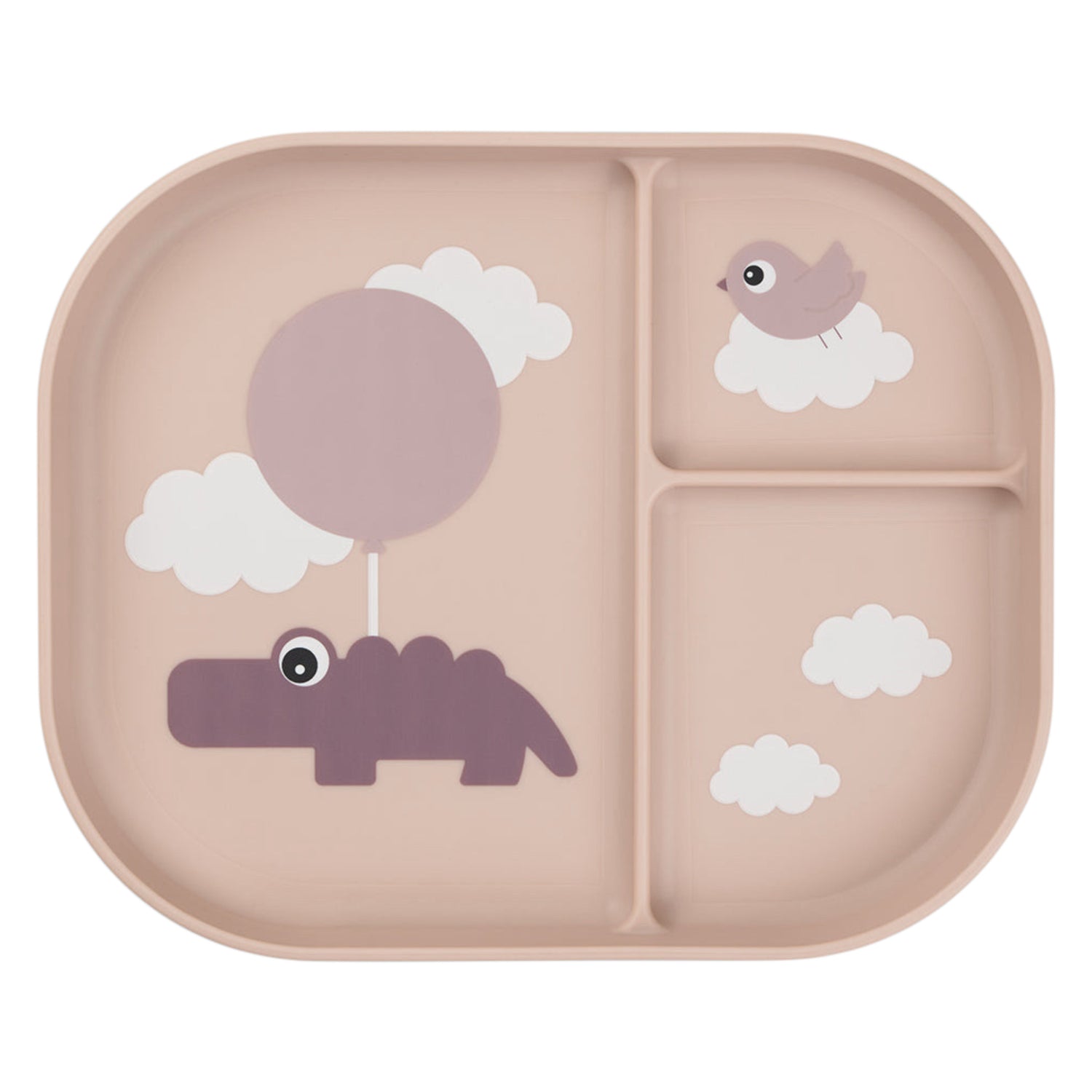 Foodie Compartment Plate Happy Clouds Powder