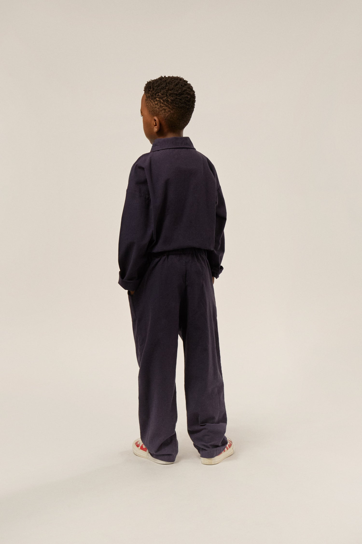 Blue Washed Long Sleeves Kids Overall