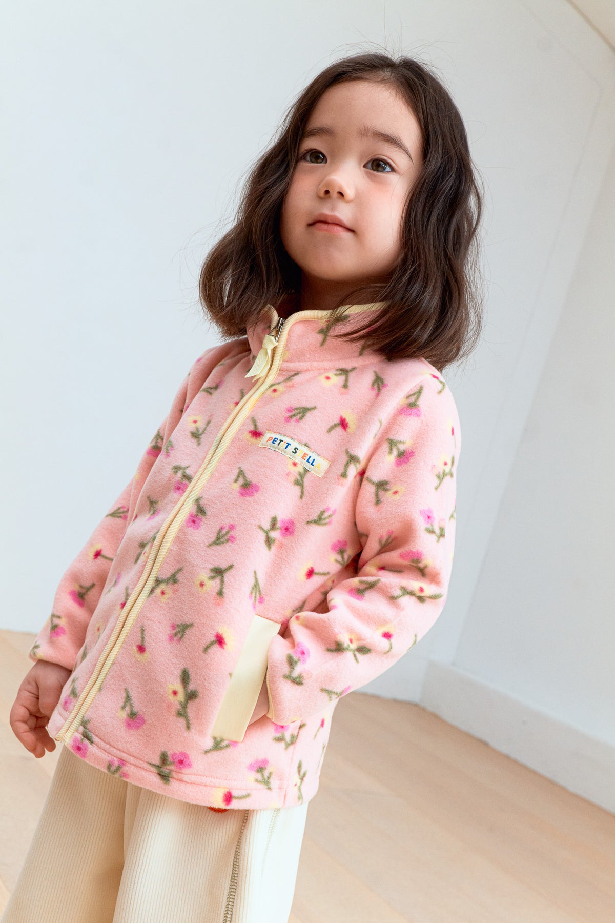 Pink Blossom Fleece Zip Jacket