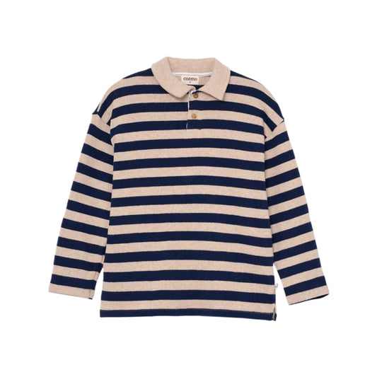 Hectore Wide Stripes Sweater Blue and Beige