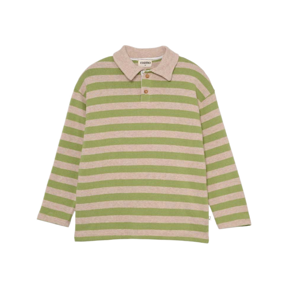 Hector Wide Stripes Sweater Green and Beige