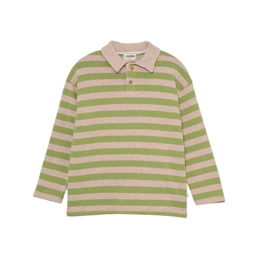 Hector Wide Stripes Sweater Green and Beige