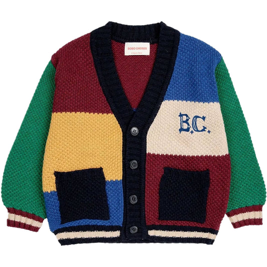 BC Vintage Color Block Cardigan