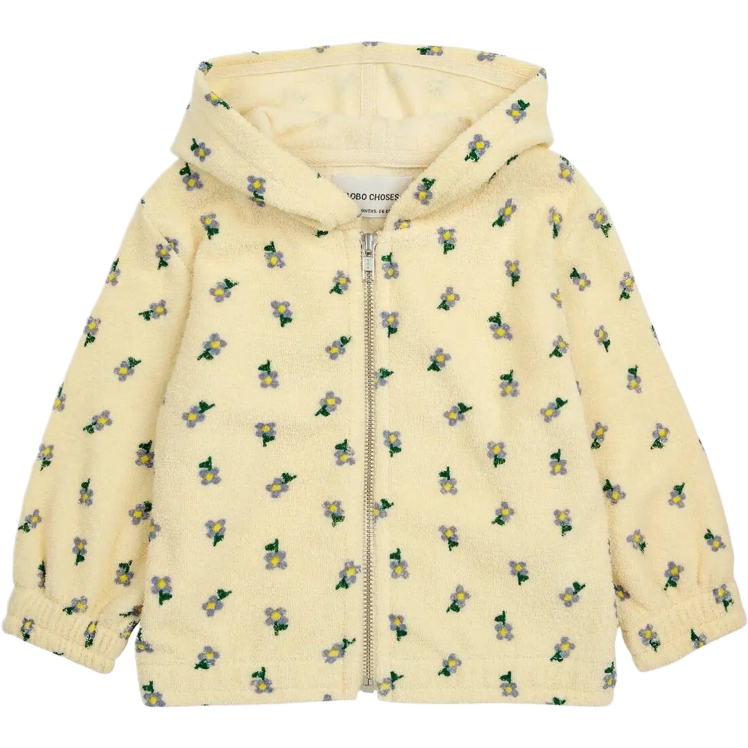 Pansy Flower Zipped Sweatshirt