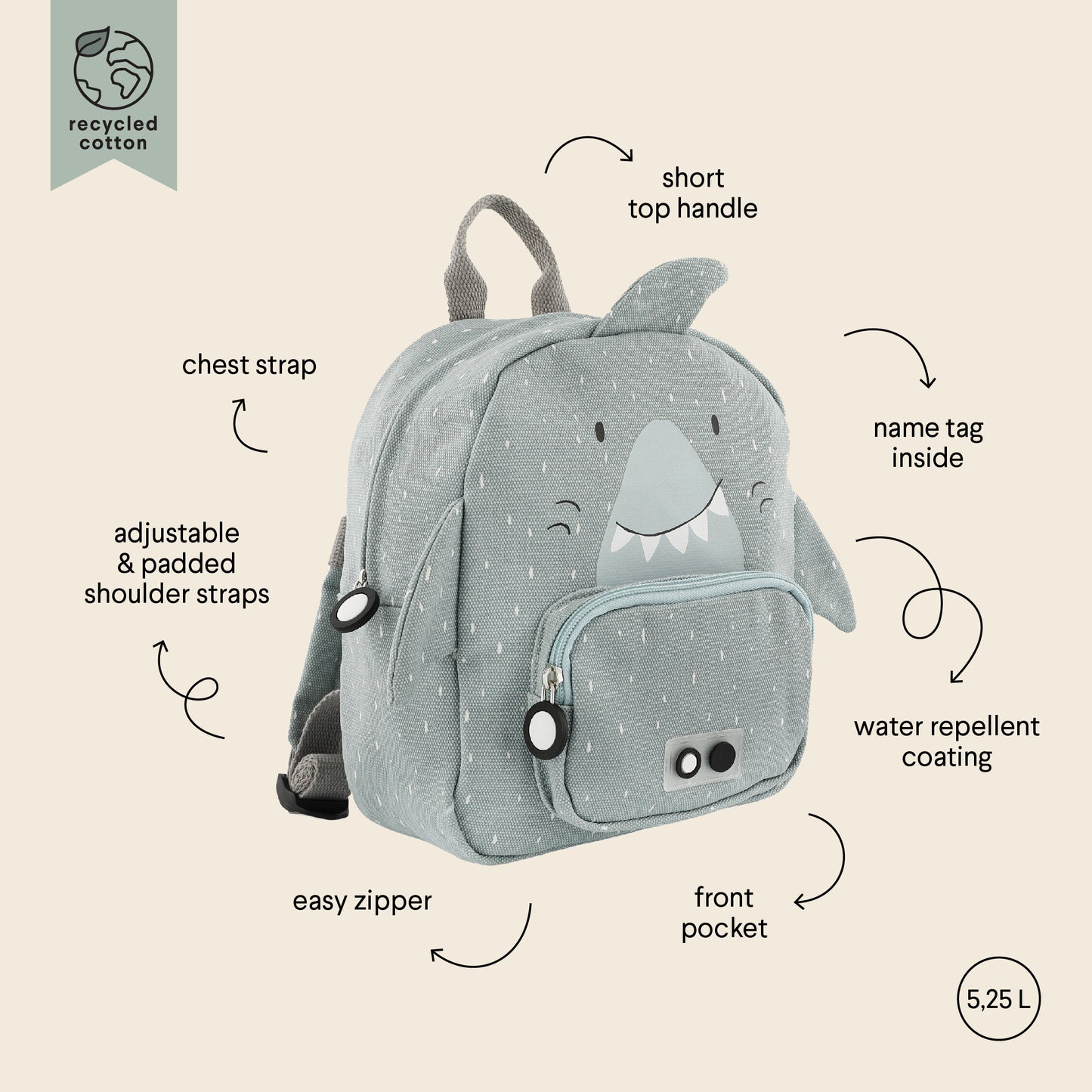 Mr. Shark Backpack Small