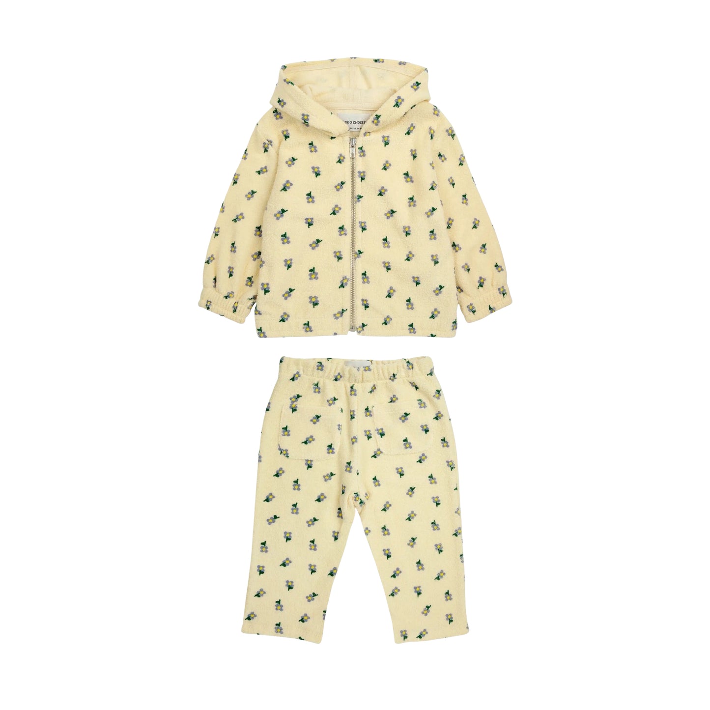 Pansy Flower Zipped Sweatshirt