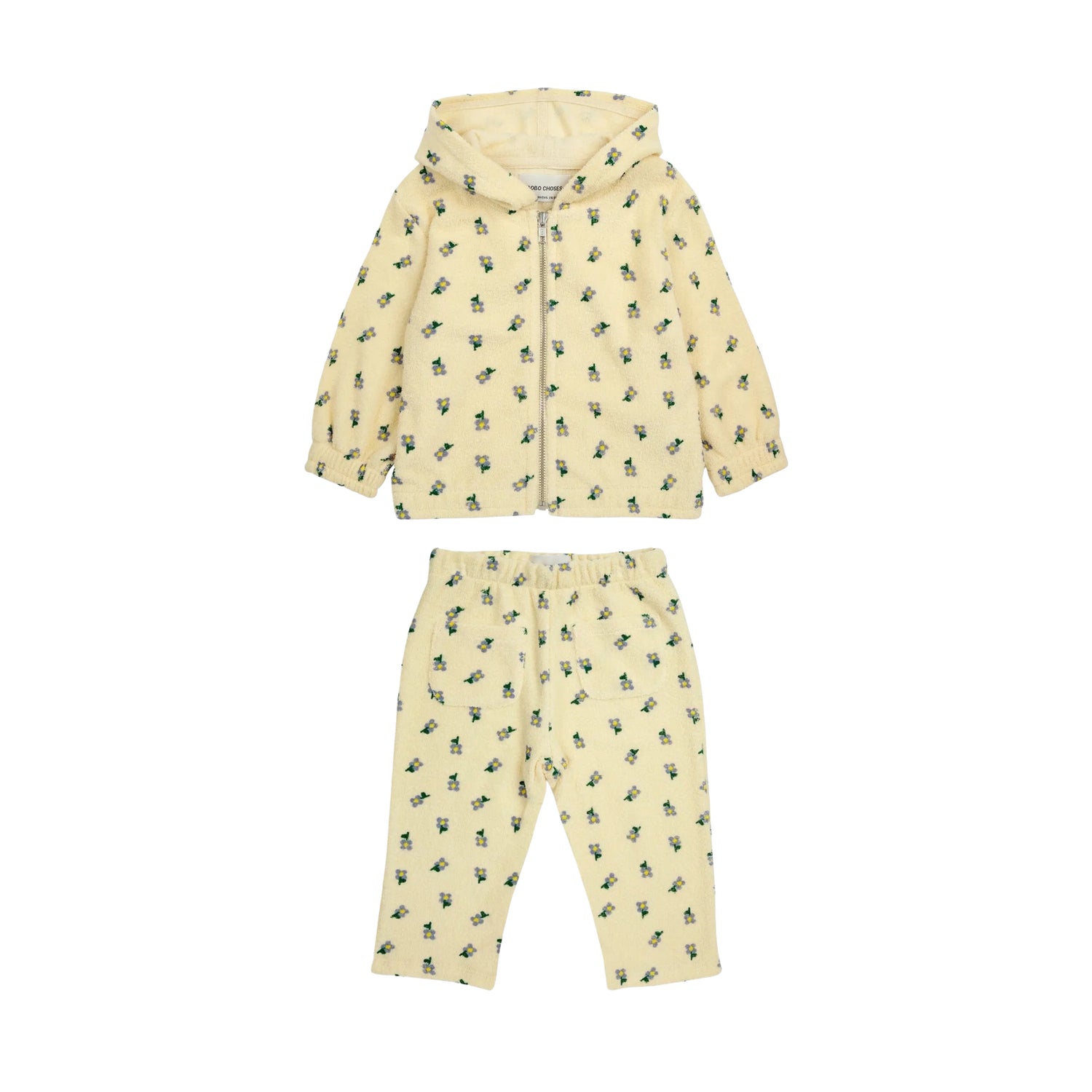 Pansy Flower Zipped Sweatshirt