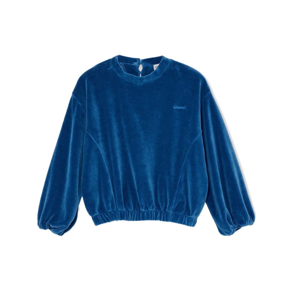 Leirek Organic Velour Blue Sweatshirt