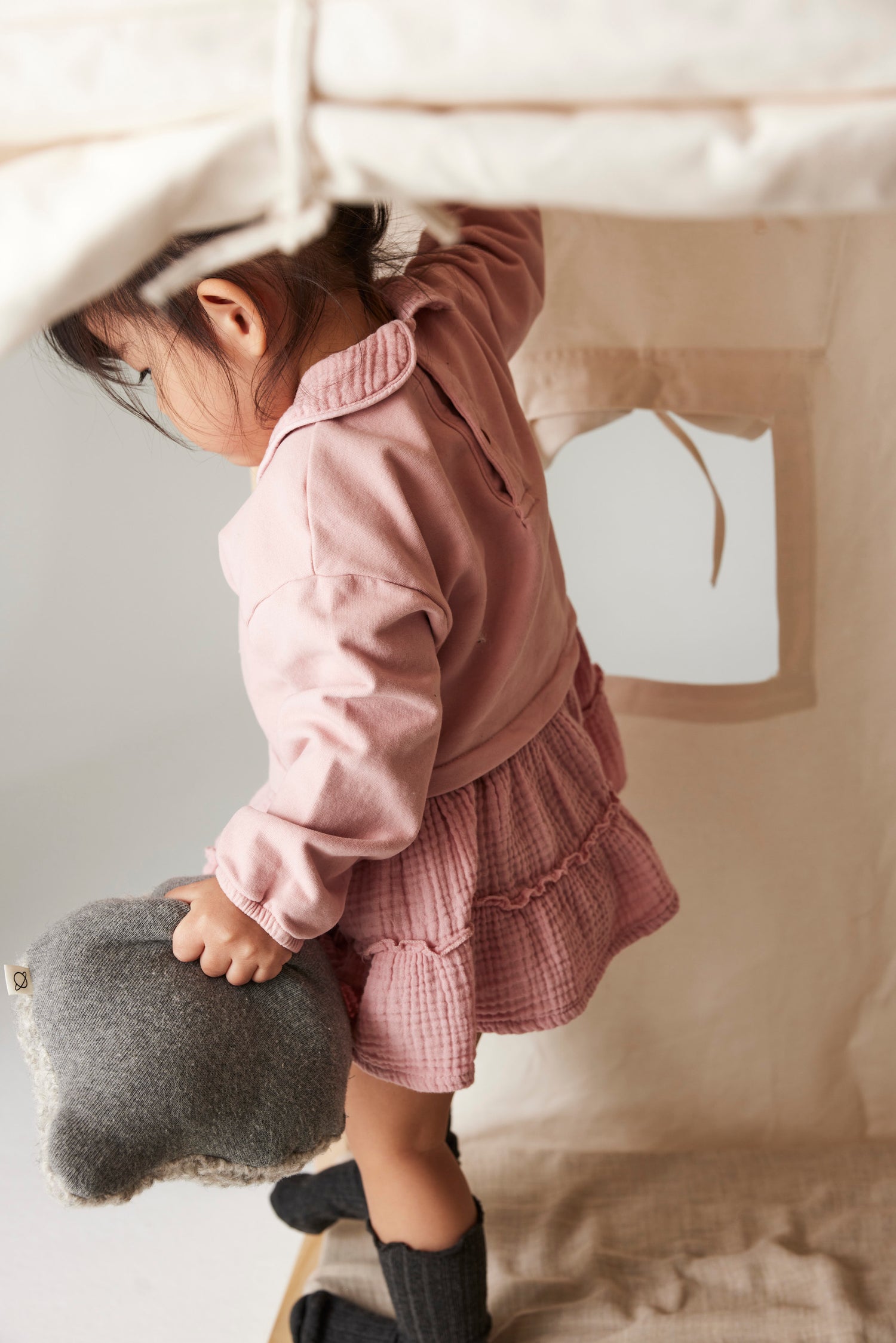 Mia Soft Fleece Baby Dress Pink