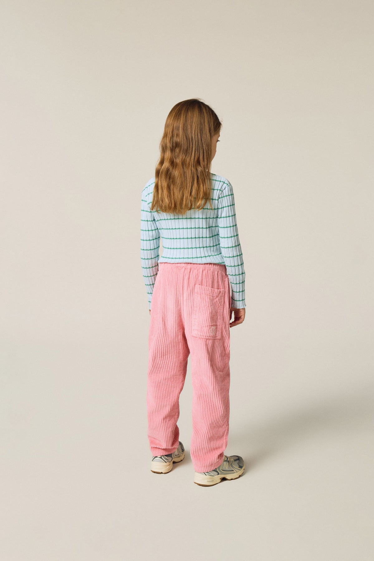 Light Blue Striped Contrast Tshirt