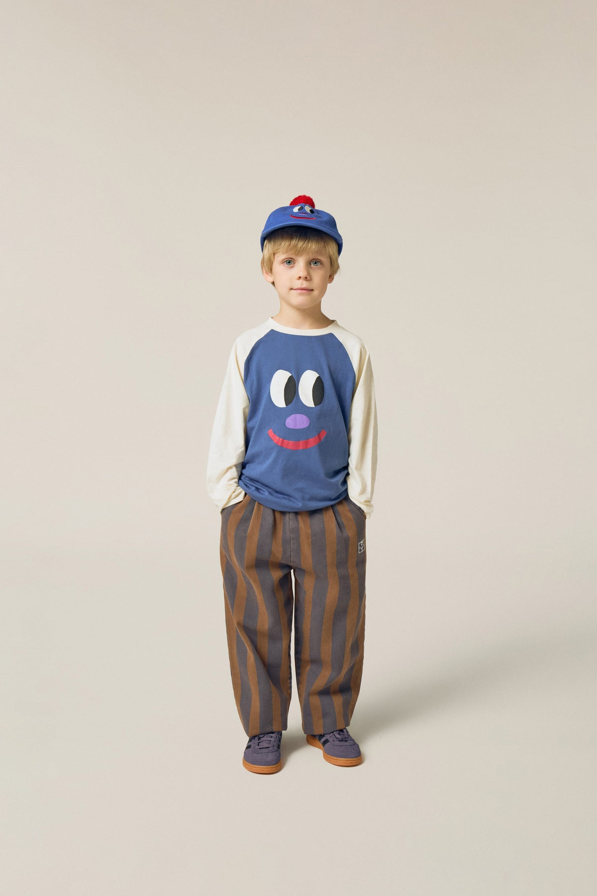 Smiling Face Color Block Tshirt