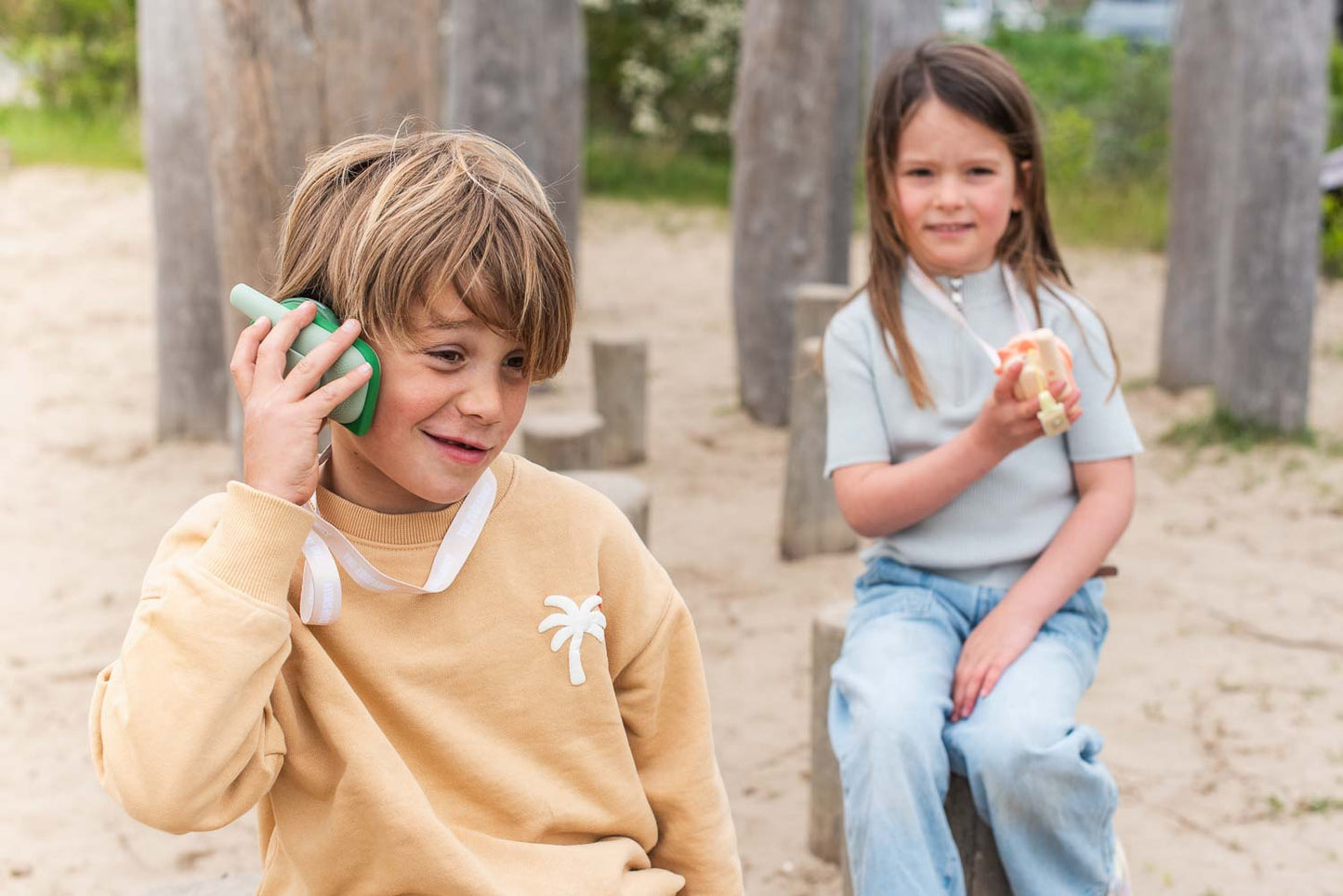 Zoo Walkie Talkie - Dino Pink - Dino Green