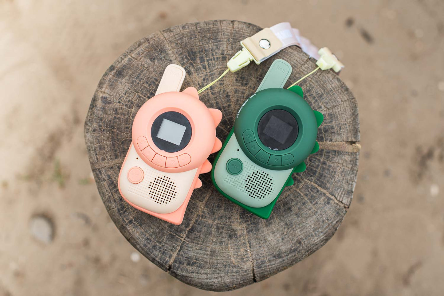 Zoo Walkie Talkie - Dino Pink - Dino Green