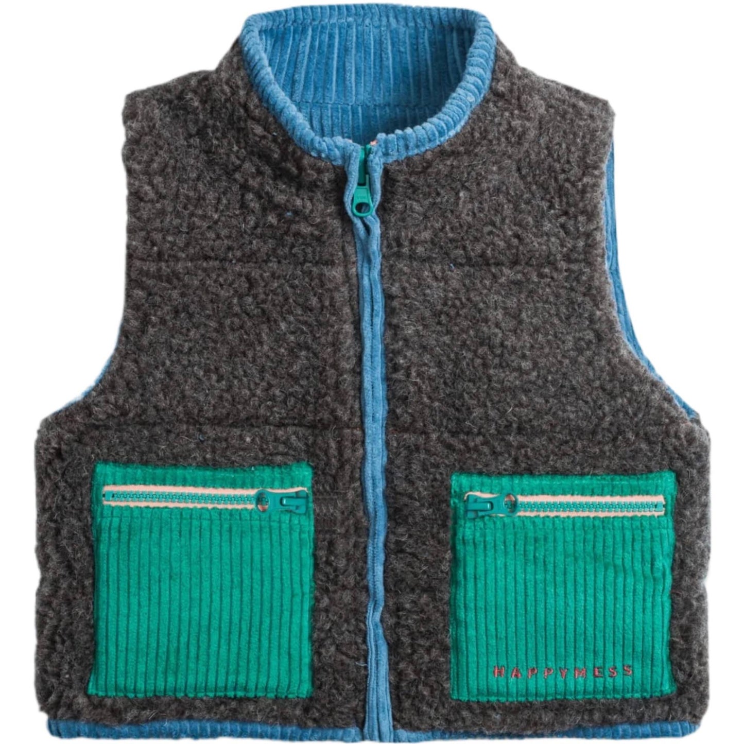 Merino Reversible Vest - Bluebird